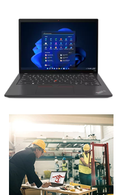 Industriel ingenir ser p bygningsdesign p en Lenovo ThinkPad P16s Gen 2 (16″ Intel) brbar computer, der er bnet p arbejdsbord,ThinkPad P14s Gen 4 (Intel)